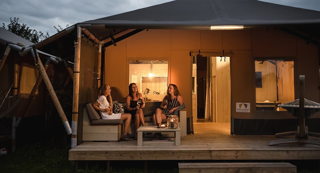 large glamping tents